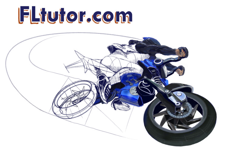 Futuristic Motorcycle Concept Art by FLtutor.com